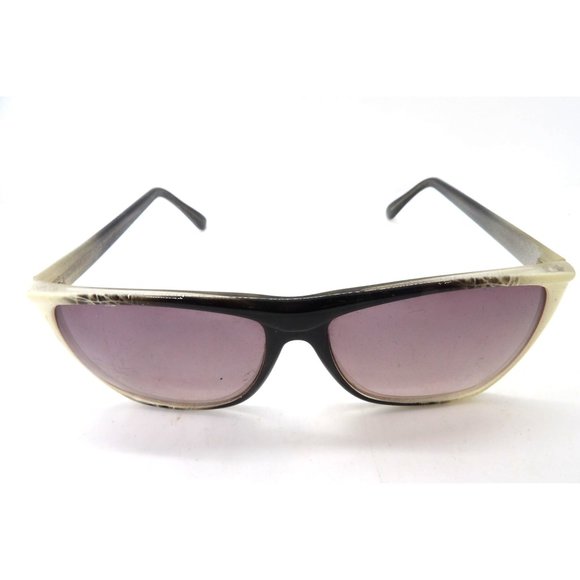 Women's Sunglasses Black and White Frame Rose Lens preowned - Picture 2 of 5